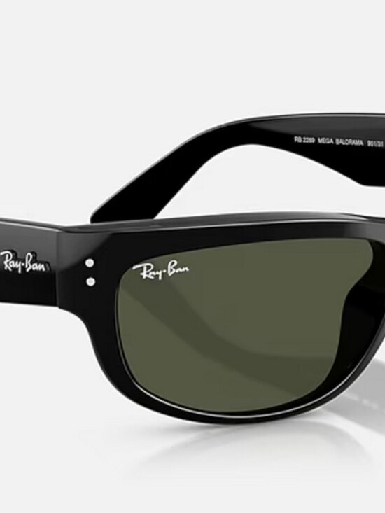 Ray-Ban Mega Balorama Black Frame Sunglasses New $260